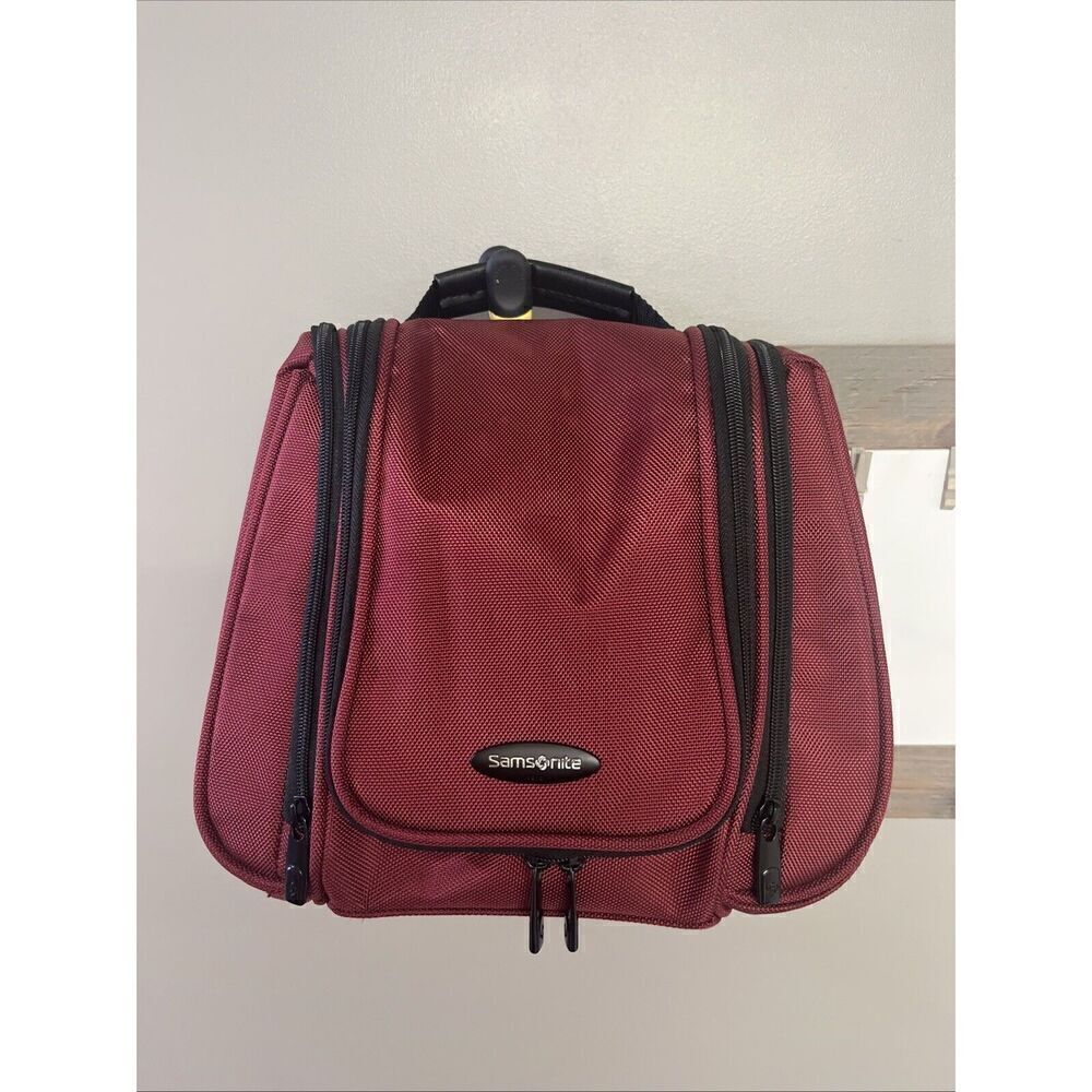 Samsonite Carry-On Toiletry Luggage Bag Travel Pack Red Black 12”, 11”,4.5”